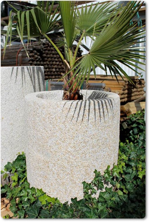 Granitkübel Rund für den Garten