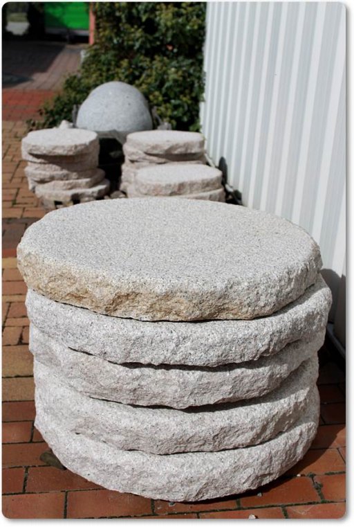 Granit Trittsteine Rund 50 Cm