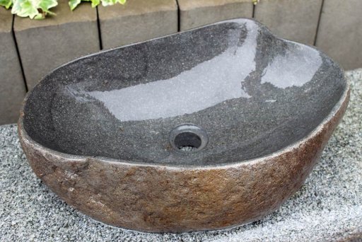 Waschbecken aus Naturstein Basalt
