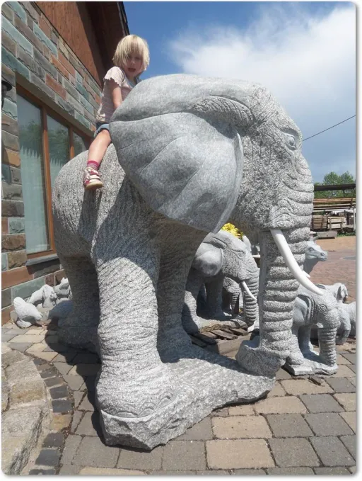 Großer Afrikanischer Steinelefant für die Gartengestaltung