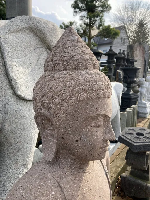 Buddha Kopf Seitenansicht