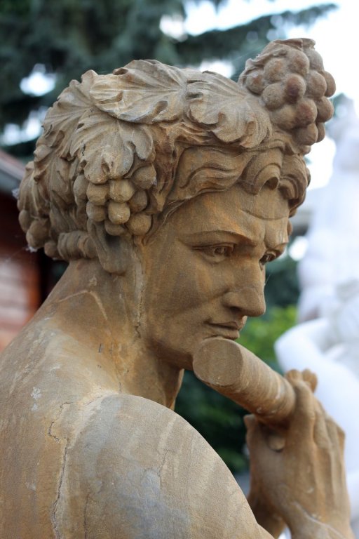 Skulptur Dionysos 'griechischer Gott des Weines'