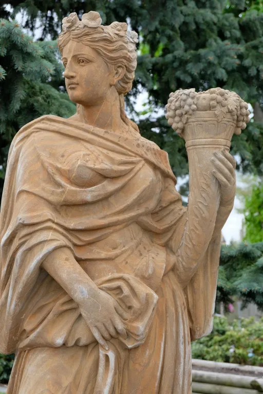 Detail der Statue des Herbstes