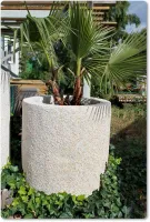 Granitkübel Rund für den Garten zur Sommer- oder Winterbepflanzung