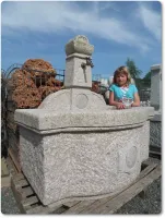 Steinbrunnen oder Granitbrunnen für die Gartendekoration