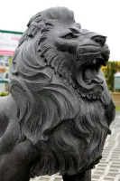 Detail Kopf des Löwen aus Naturstein