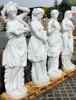 Steinfiguren vier Jahreszeiten von links vorn