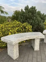 Gartenbank Granit Seitenteile gespitzt