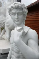 Detail Oberkörper und Kopf der Statue David