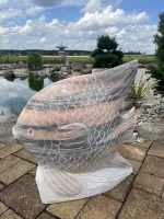 Fisch am Gartenteich aus Marmor