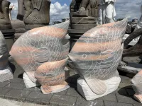 Fische mit natürlicher Maserung des Marmors