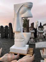 Exklusive Marmor-Gartenskulptur, als Bueste