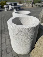 XXL Outdoor Pflanzkübel Granit Gelb Ø50 H60 rund