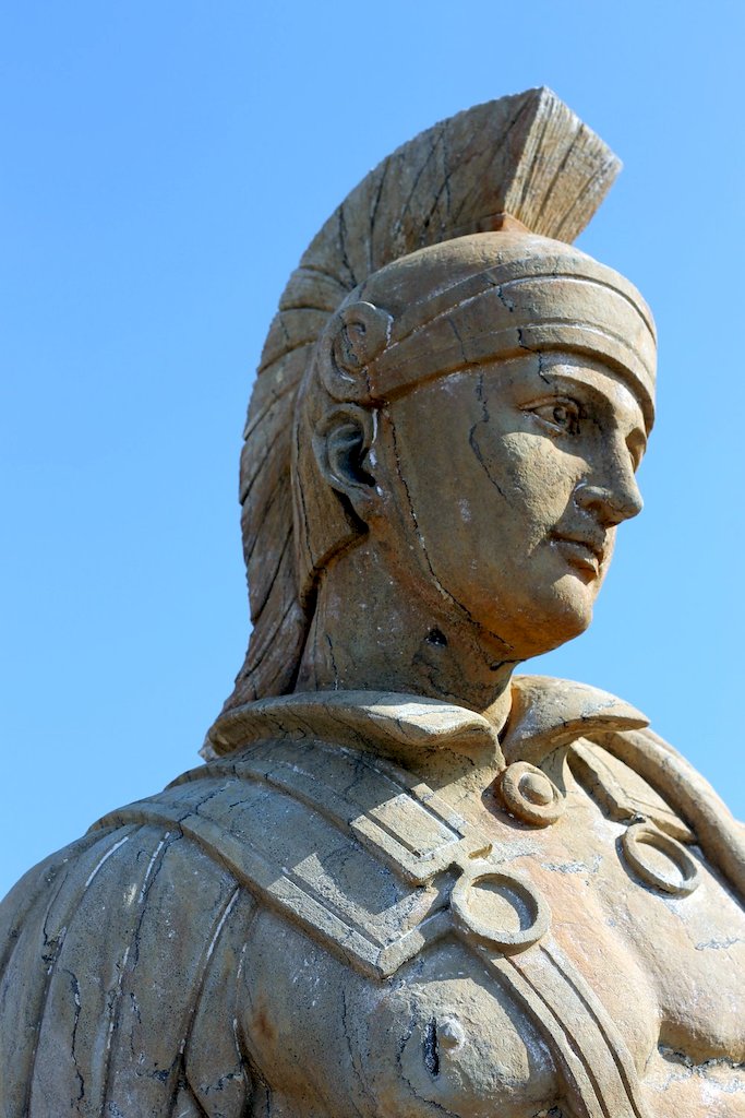 Große Skulpturen römische Centurio aus Naturstein