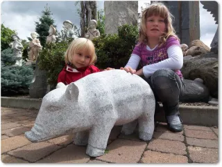 Ferkel aus Granit in verschiedenen Größen