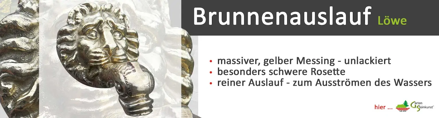 Brunnenauslauf mit Löwenkopf aus Messing