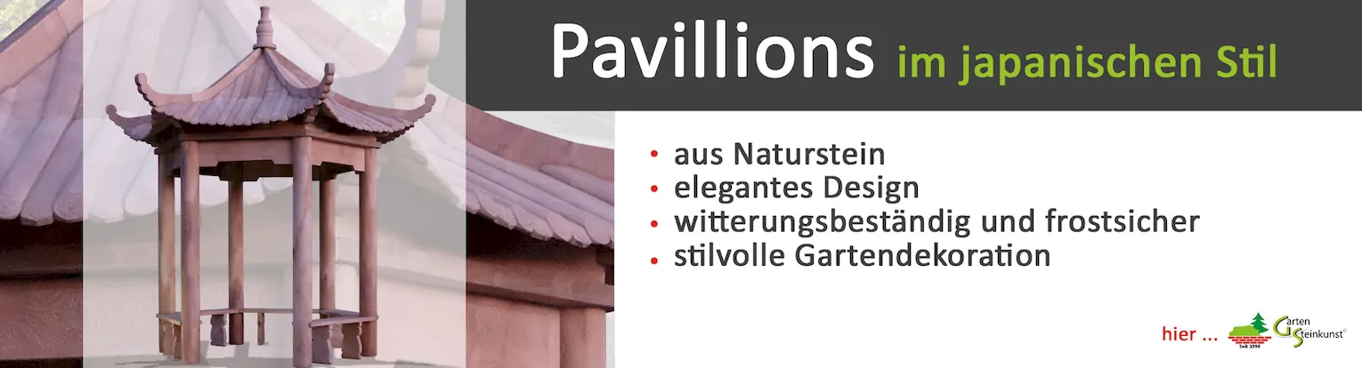 Japanische und chinesische Pavillions aus Naturstein