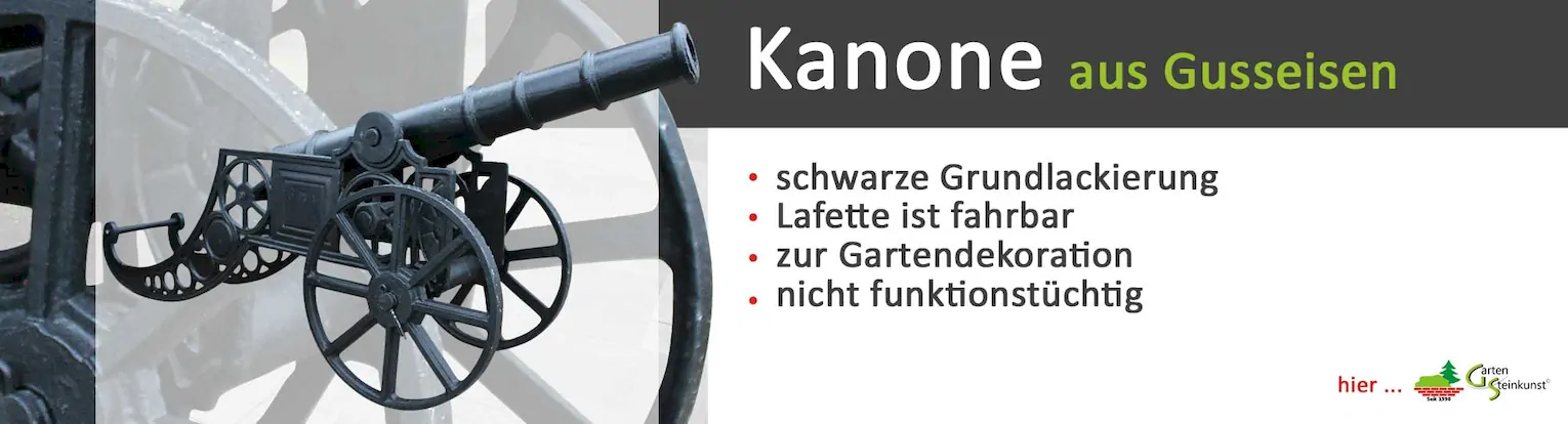 Kanone aus Gusseisen für die Gartendeko