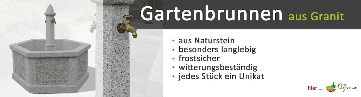Gartenbrunnen großer Dorfbrunnen aus Granit
