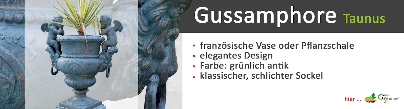 Gussamphore Taunus aus Eisenguss für die Gartengestaltung
