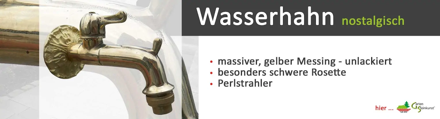 Nostalgie Wasserhahn aus Messing mit Kugelhahn